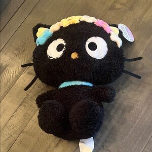NWT! Chococat large plush with flower crown!